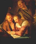 GREBBER, Pieter de Musical Trio dfh oil painting
